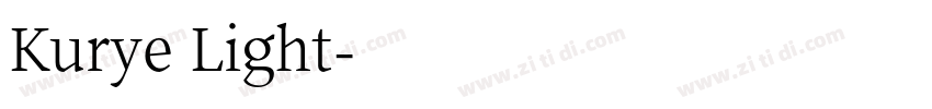 Kurye Light字体转换